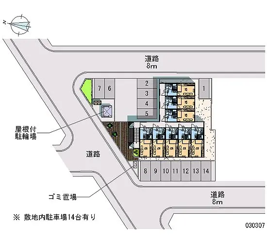 ★手数料０円★札幌市東区北四十六条東９丁目　月極駐車場（LP）